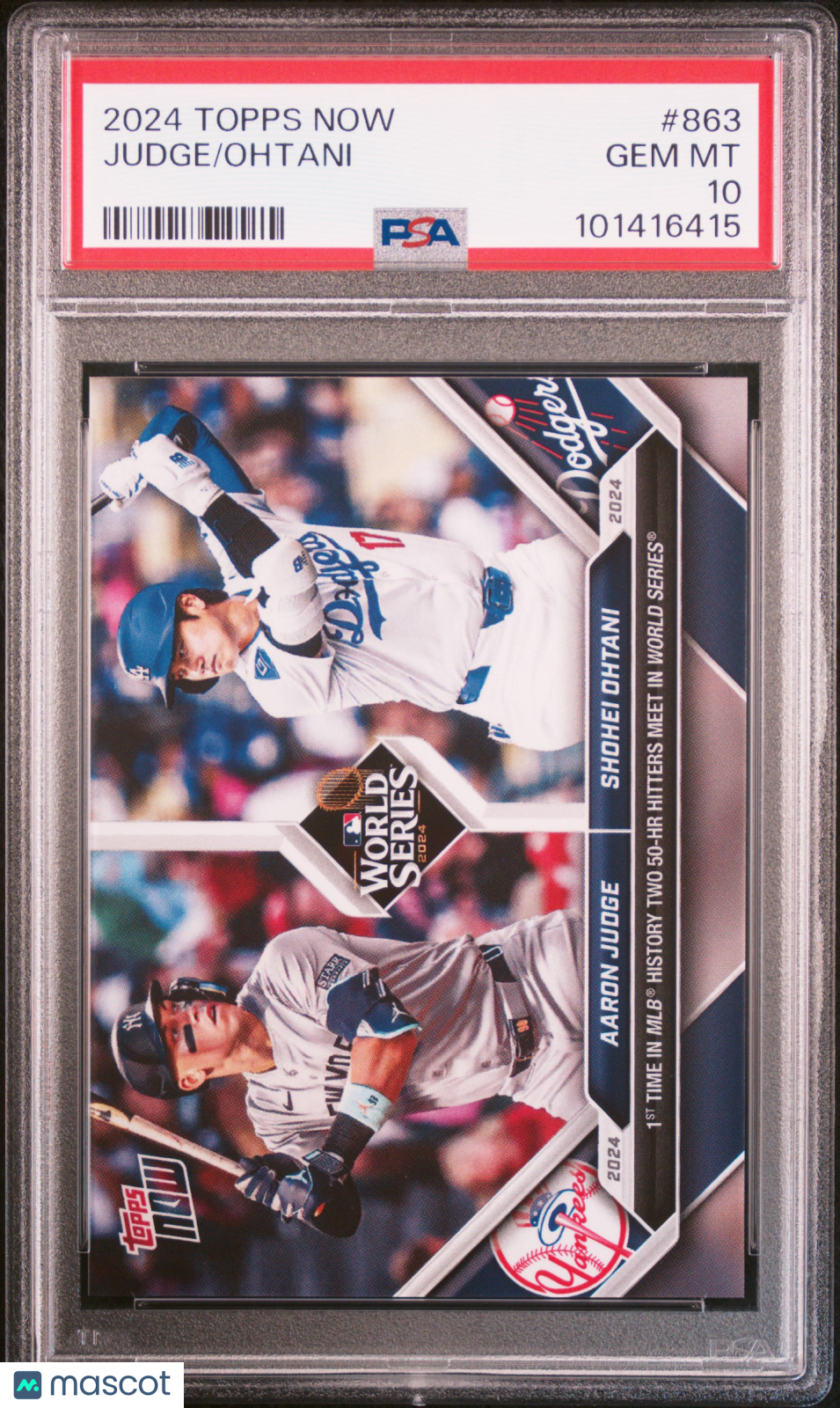 2024 Topps Now Baseball Ohtani Judge #863 PSA 10