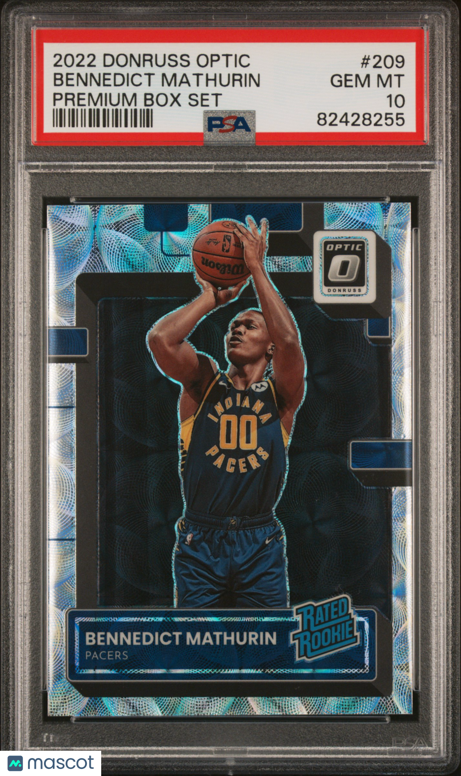 2022 Panini Donruss Optic Premium Box Bennedict Mathurin 209 PSA 10