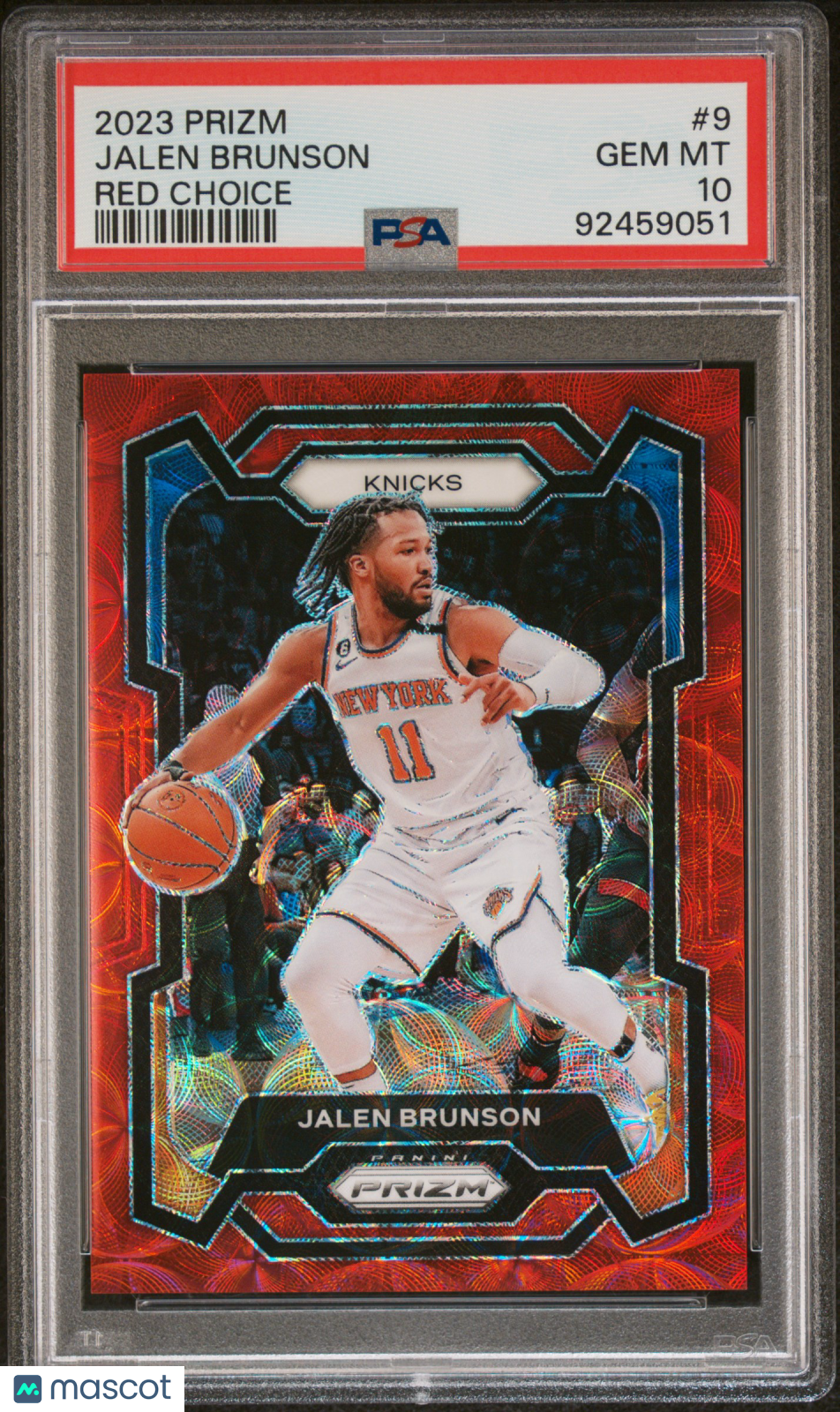 2023 Panini Prizm Jalen Brunson #9 Red Choice PSA 10