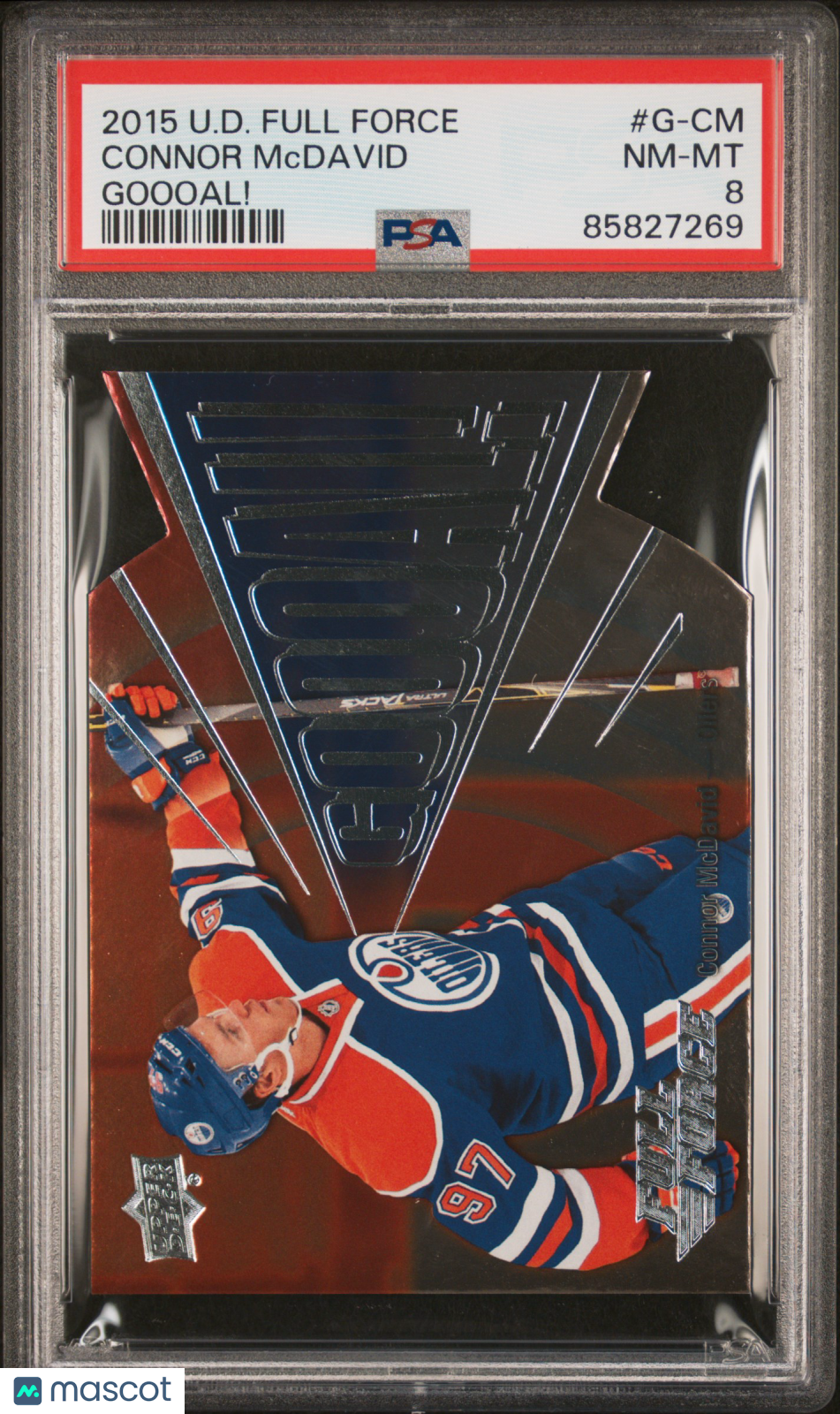 2015 Upper Deck Full Force Goooal! #G-CM Connor McDavid Rc PSA 8