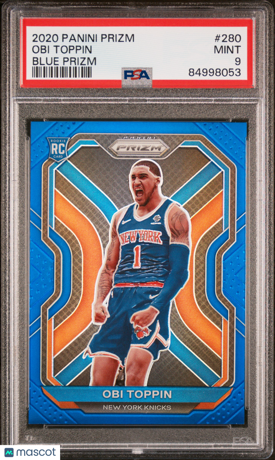 2020 Panini Prizm Obi Toppin #280 Blue Prizm PSA 9