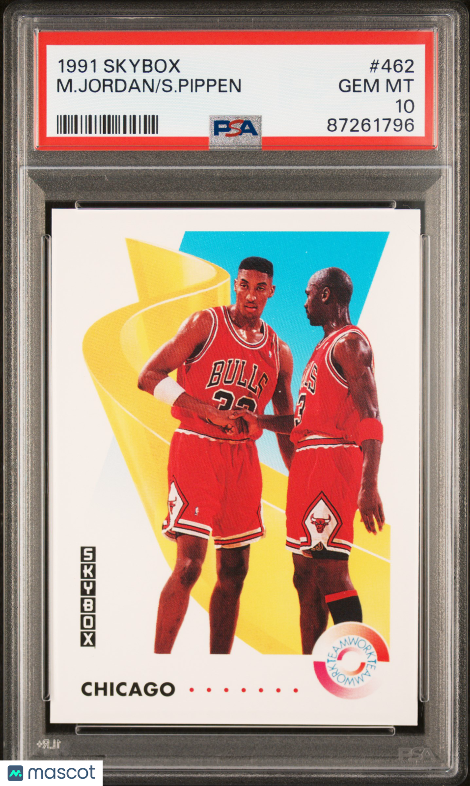 1991 Skybox Scottie Pippen Michael Jordan #462 PSA 10