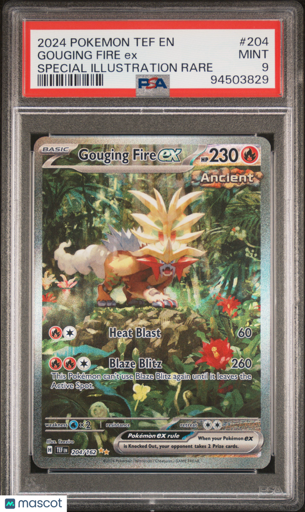 2024 2024 Pokemon Tef ENTemporal Forces PokéMon TCG Gouging Fire EX