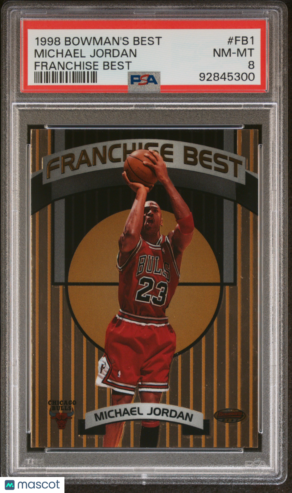 1998 Bowman's Best Franchise Best Michael Jordan #FB1 Franchise Best PSA 8