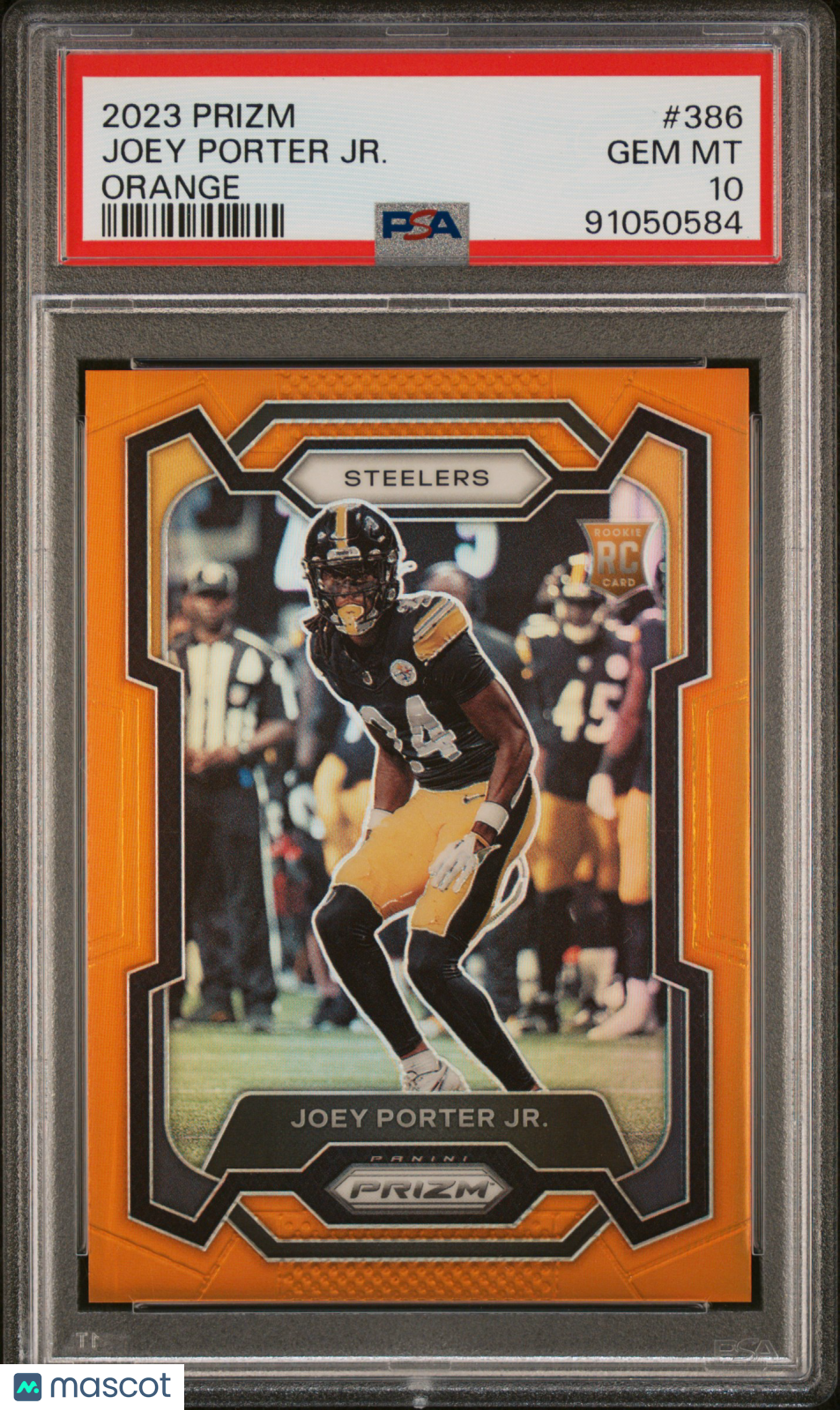 2023 Panini Prizm Joey Porter JR. #386 Orange Prizm PSA 10