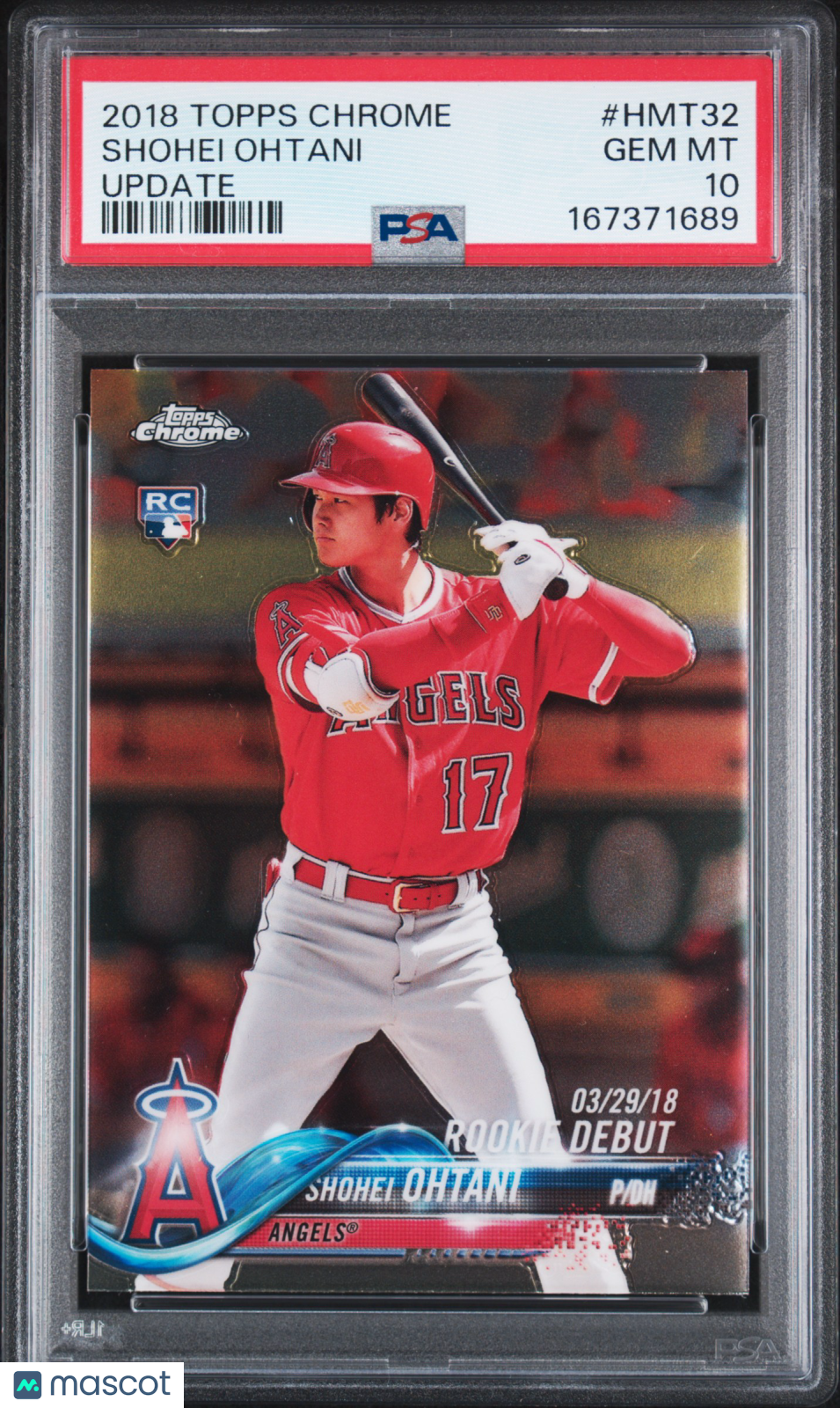 2018 Topps Chrome Update Baseball Shohei Ohtani #HMT32 PSA 10
