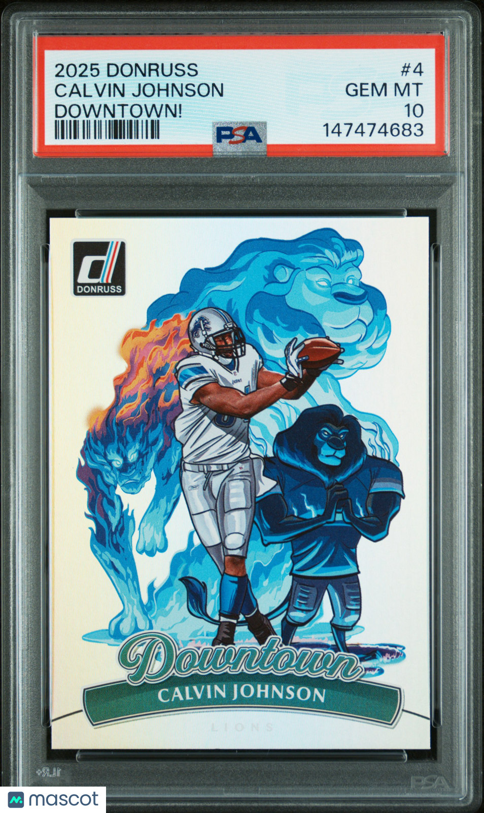 2025 Panini Donruss Downtown Football Calvin Johnson #4 PSA 10