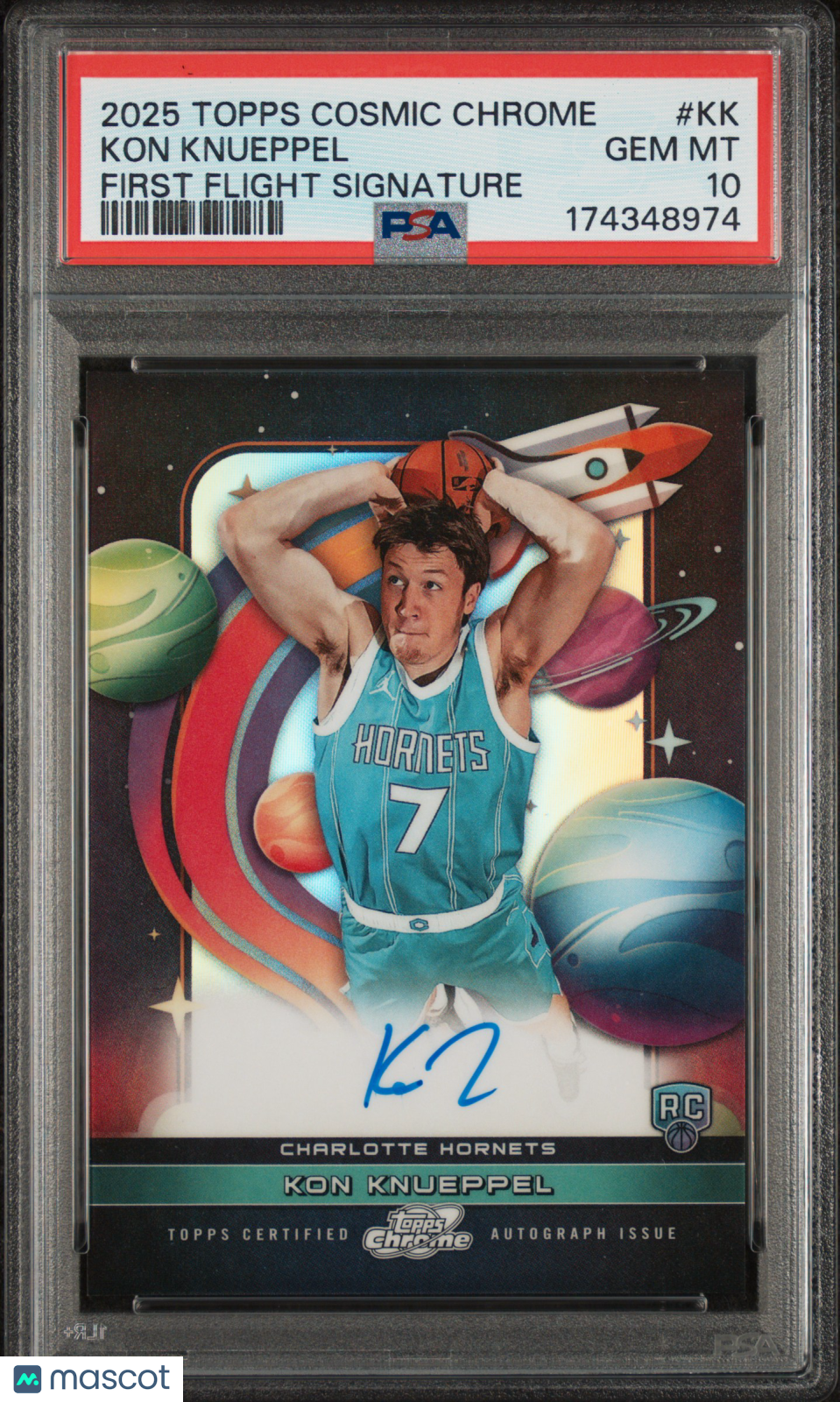 2025 Topps Cosmic Chrome First Flight Signatures Basketball Kon Knueppel #KK PSA 10