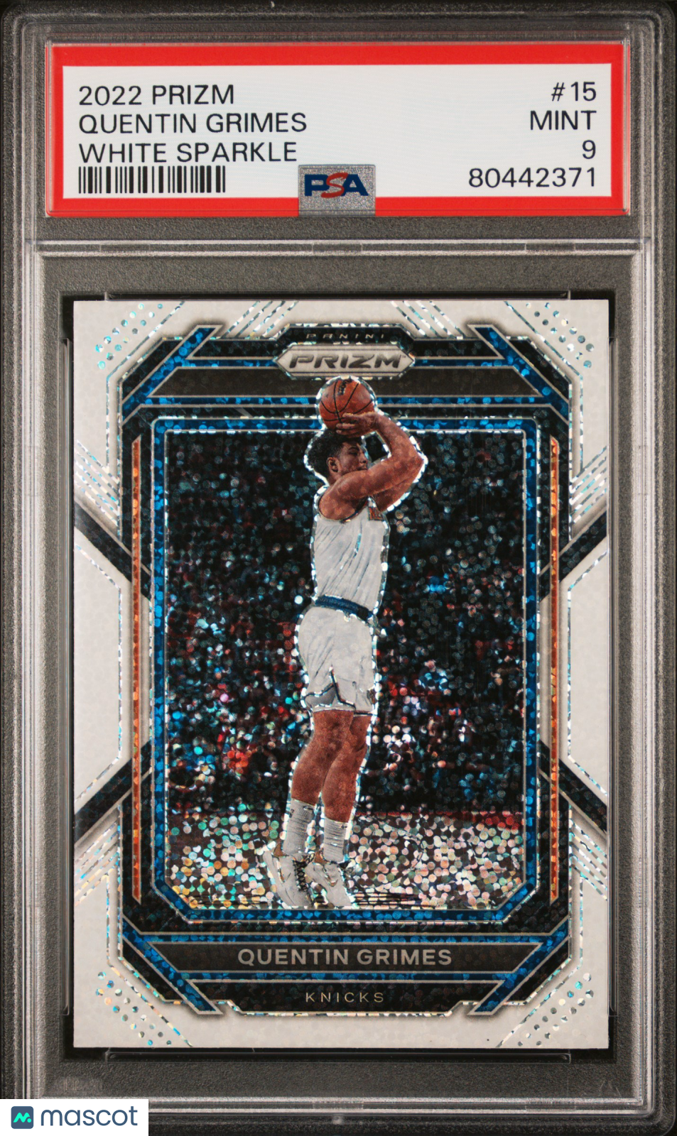 2022 Panini Prizm Quentin Grimes #15 White Sparkle PSA 9