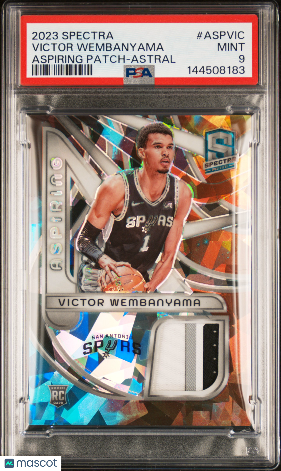 2023 Panini Spectra Aspiring Patches Basketball Victor Wembanyama #ASPVIC Astral PSA 9