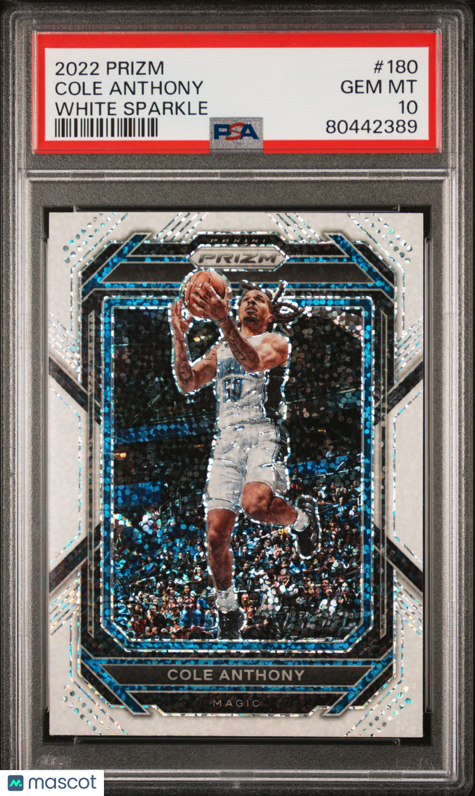 2022 Panini Prizm Cole Anthony #180 White Sparkle PSA 10