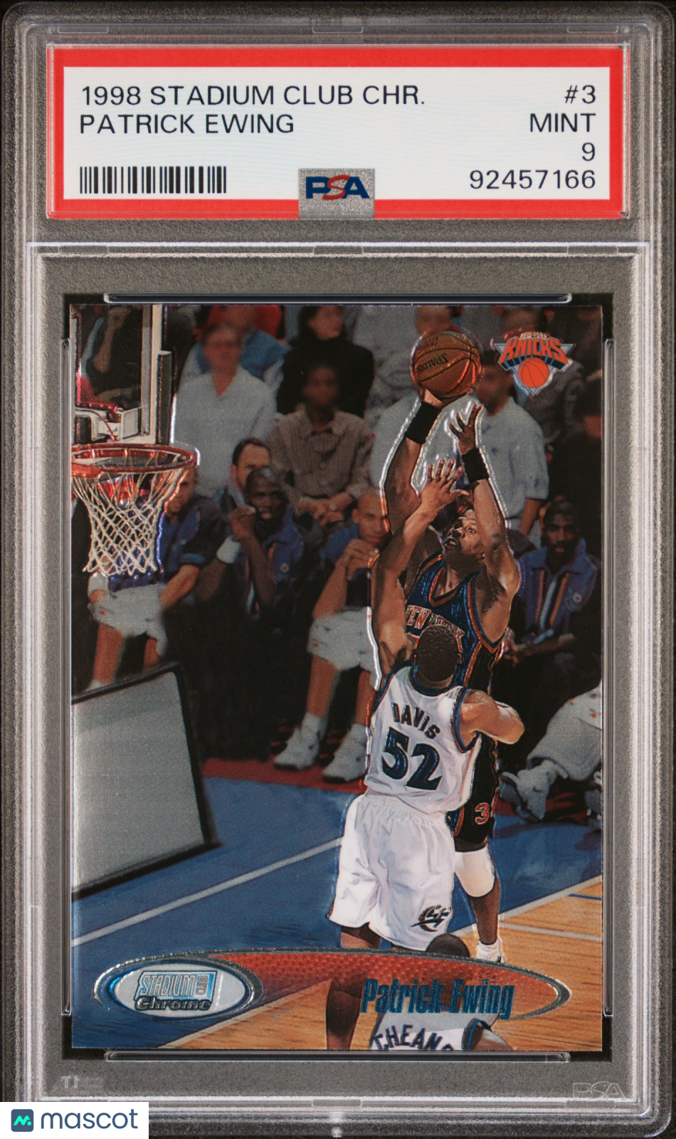 1998 Stadium Club Chrome Basketball Patrick Ewing #3 PSA 9
