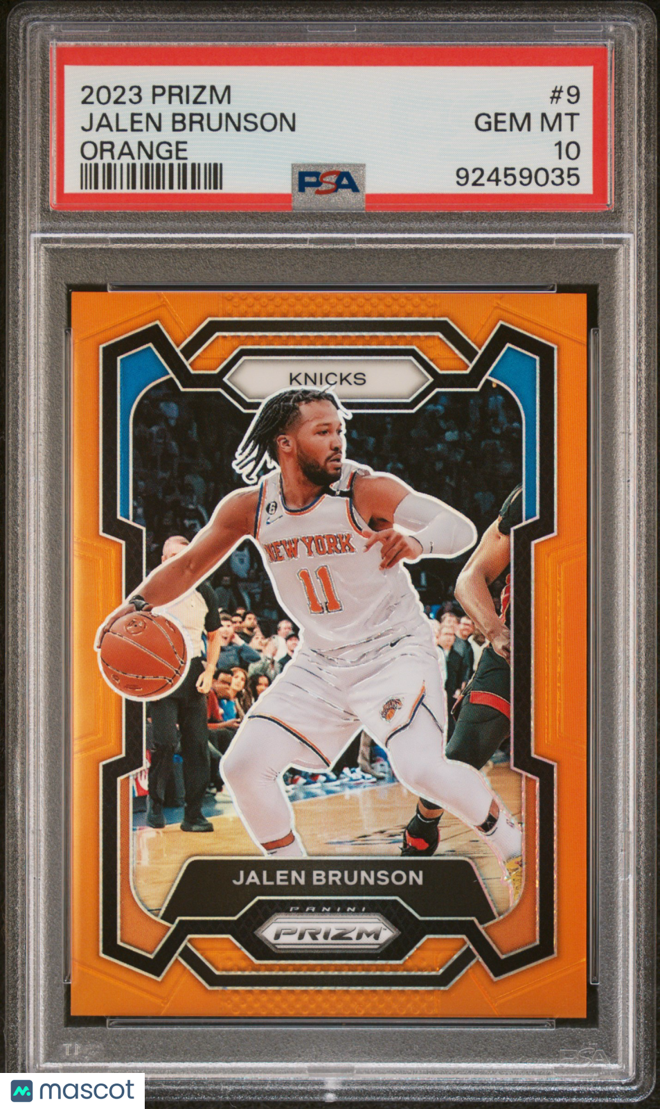 2023 Panini Prizm Jalen Brunson #9 Orange /49 PSA 10