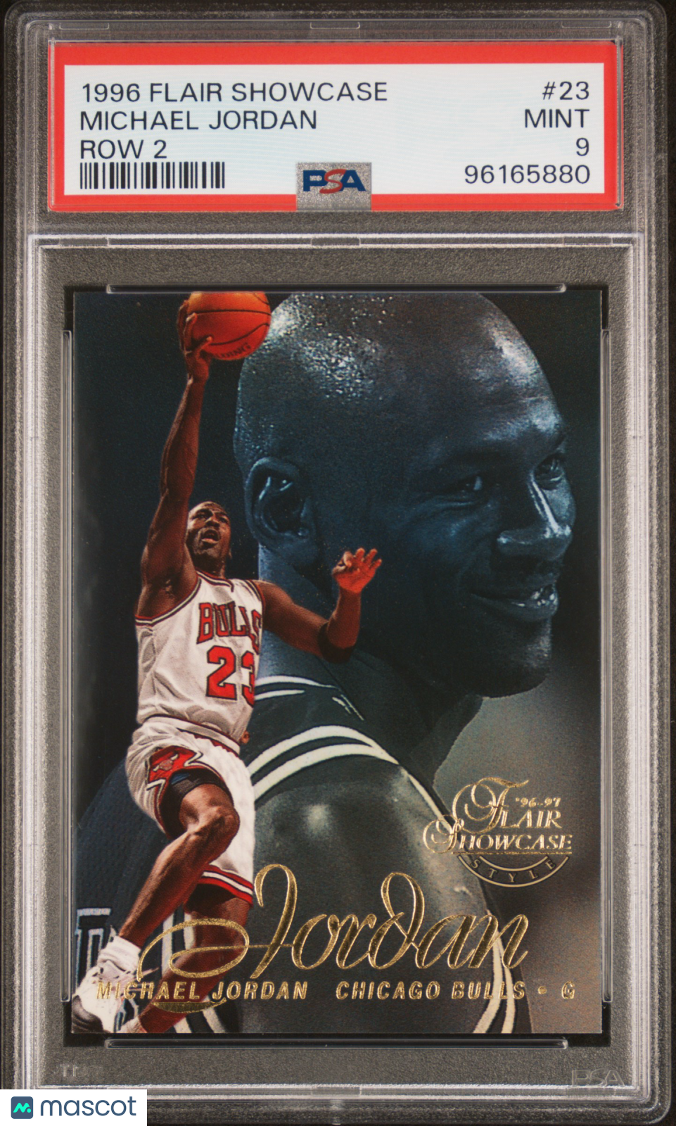 1996 Flair Showcase Michael Jordan Row 2 #23 PSA Mint 9 ^