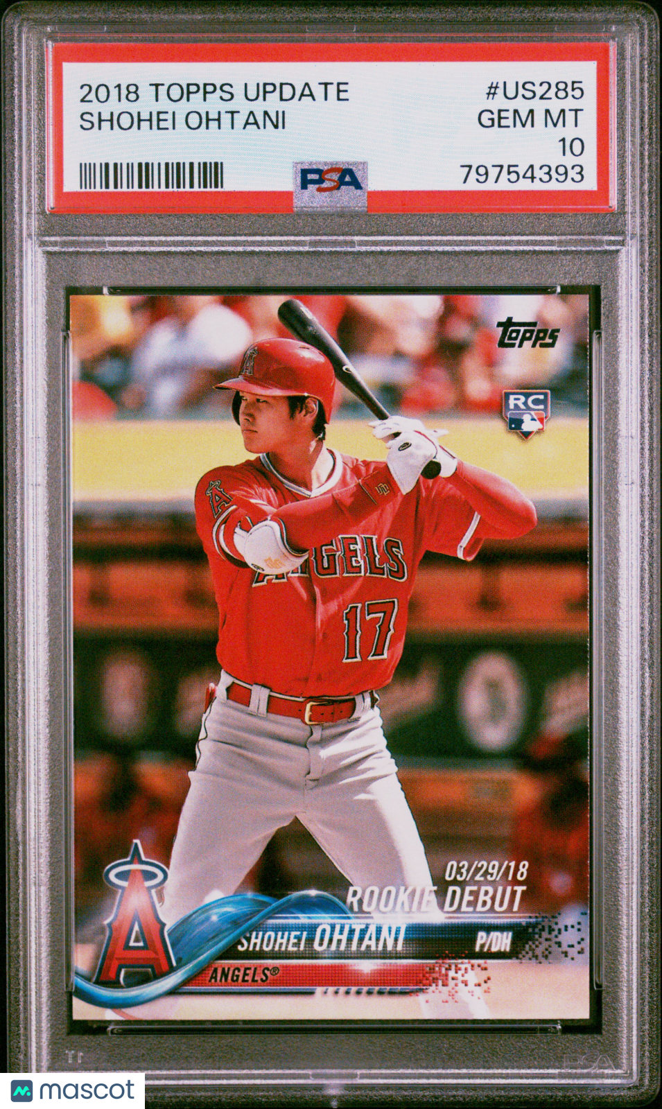 2018 Topps Update Shohei Ohtani #US285 PSA 10