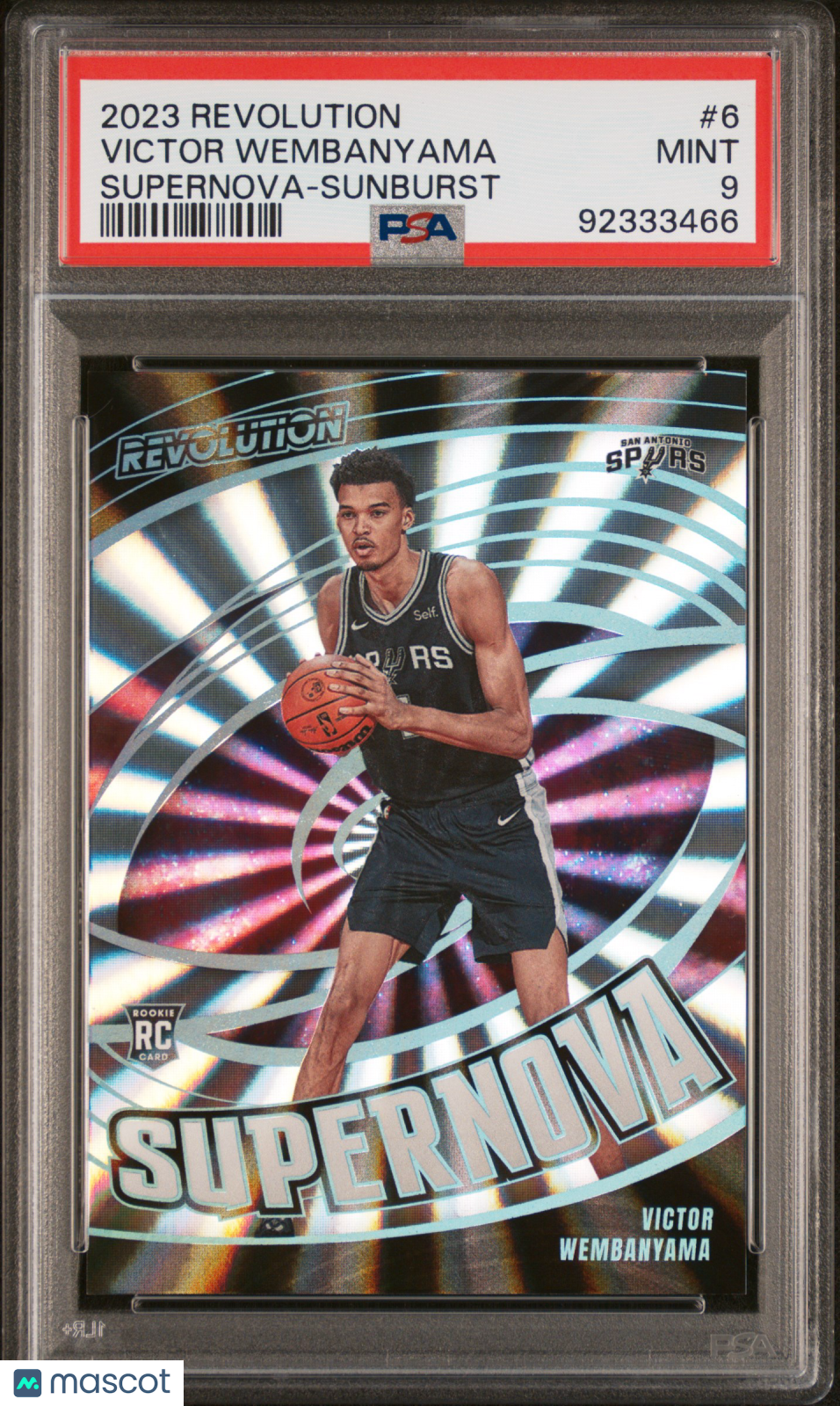 2023 Panini Revolution Supernova Basketball Victor Wembanyama #6 Sunburst PSA 9