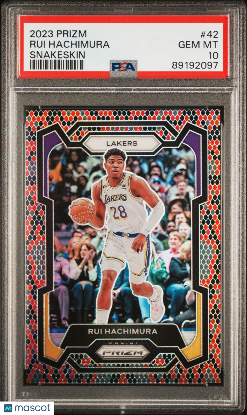 2023 Panini Prizm Rui Hachimura #42 Snakeskin Prizm PSA 10