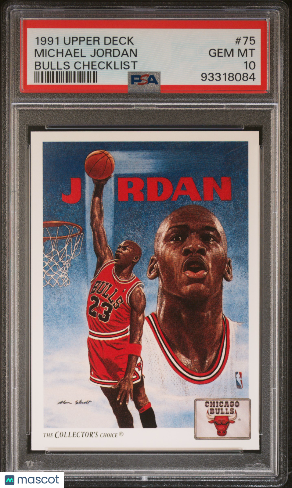 1991 Upper Deck Michael Jordan #75 Bulls Checklist PSA 10