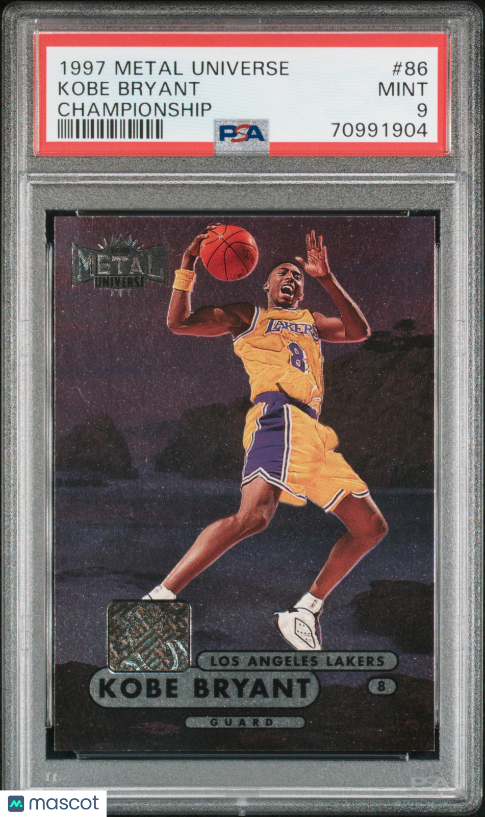 1997 Metal Universe Championship Basketball Kobe Bryant #86 PSA 9