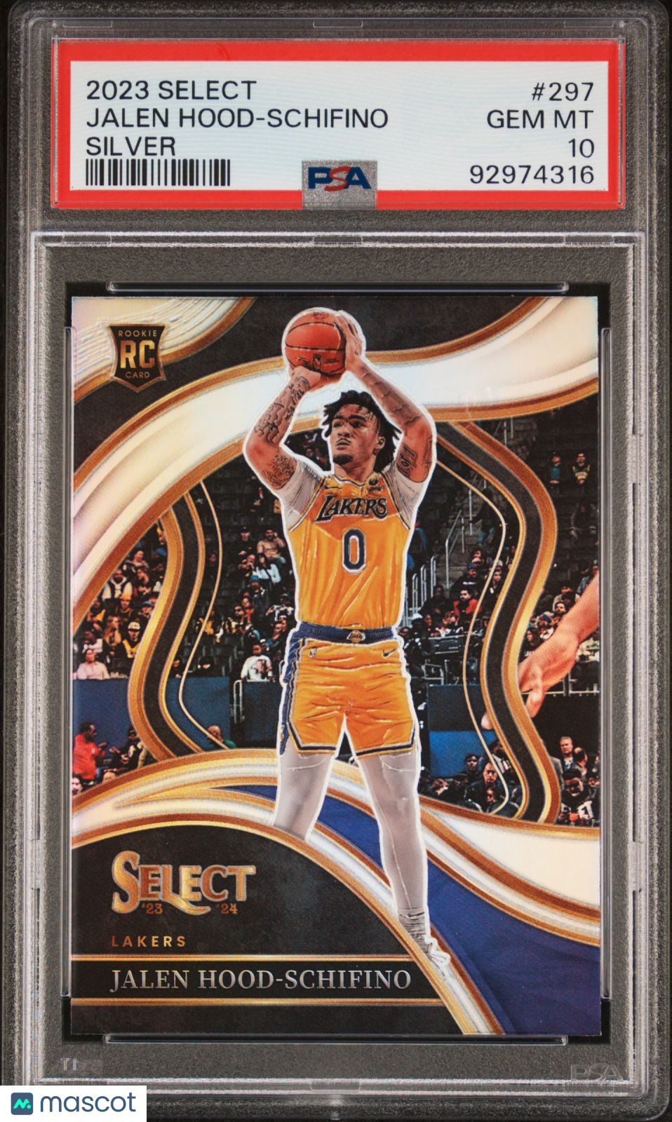 2023 Panini Select Jalen Hood-Schifino #297 Silver Prizm PSA 10