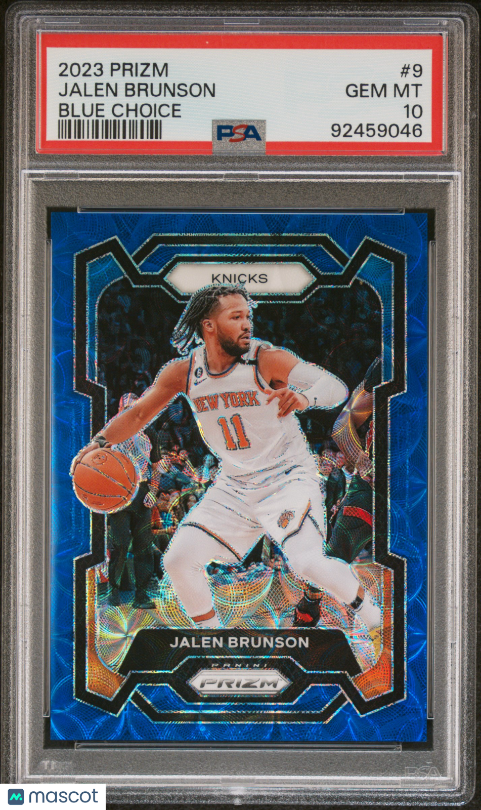 2023 Panini Prizm Jalen Brunson #9 Blue Choice PSA 10