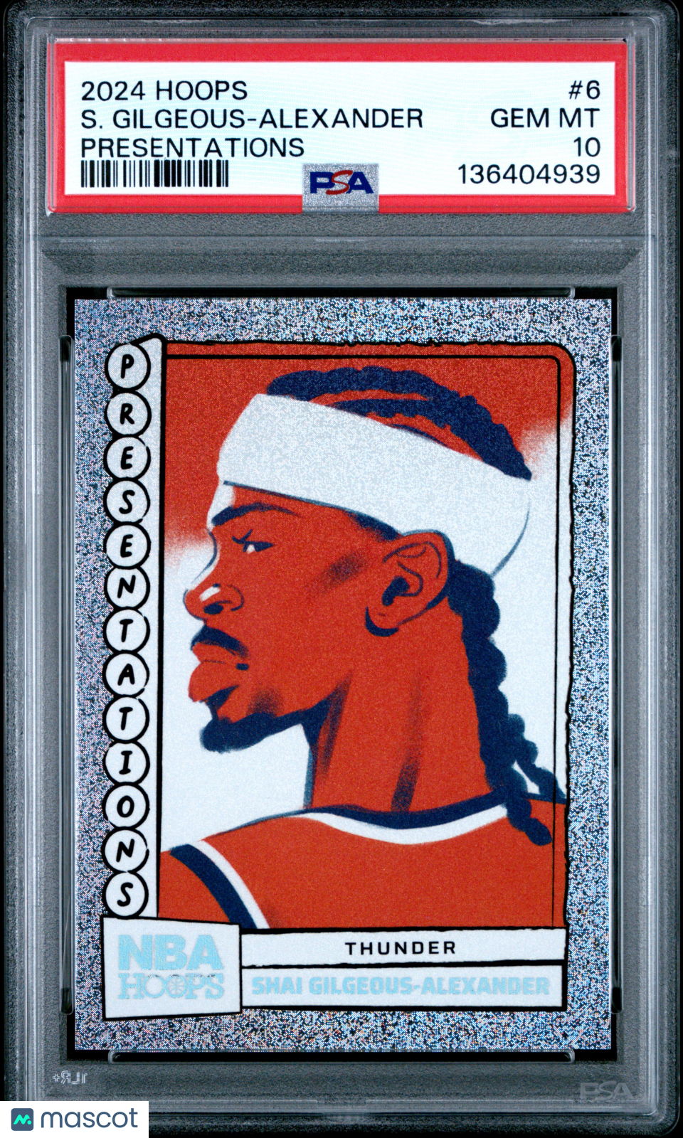 2024 Panini NBA Hoops Presentations Basketball S. Gilgeous-Alexander #6 PSA 10