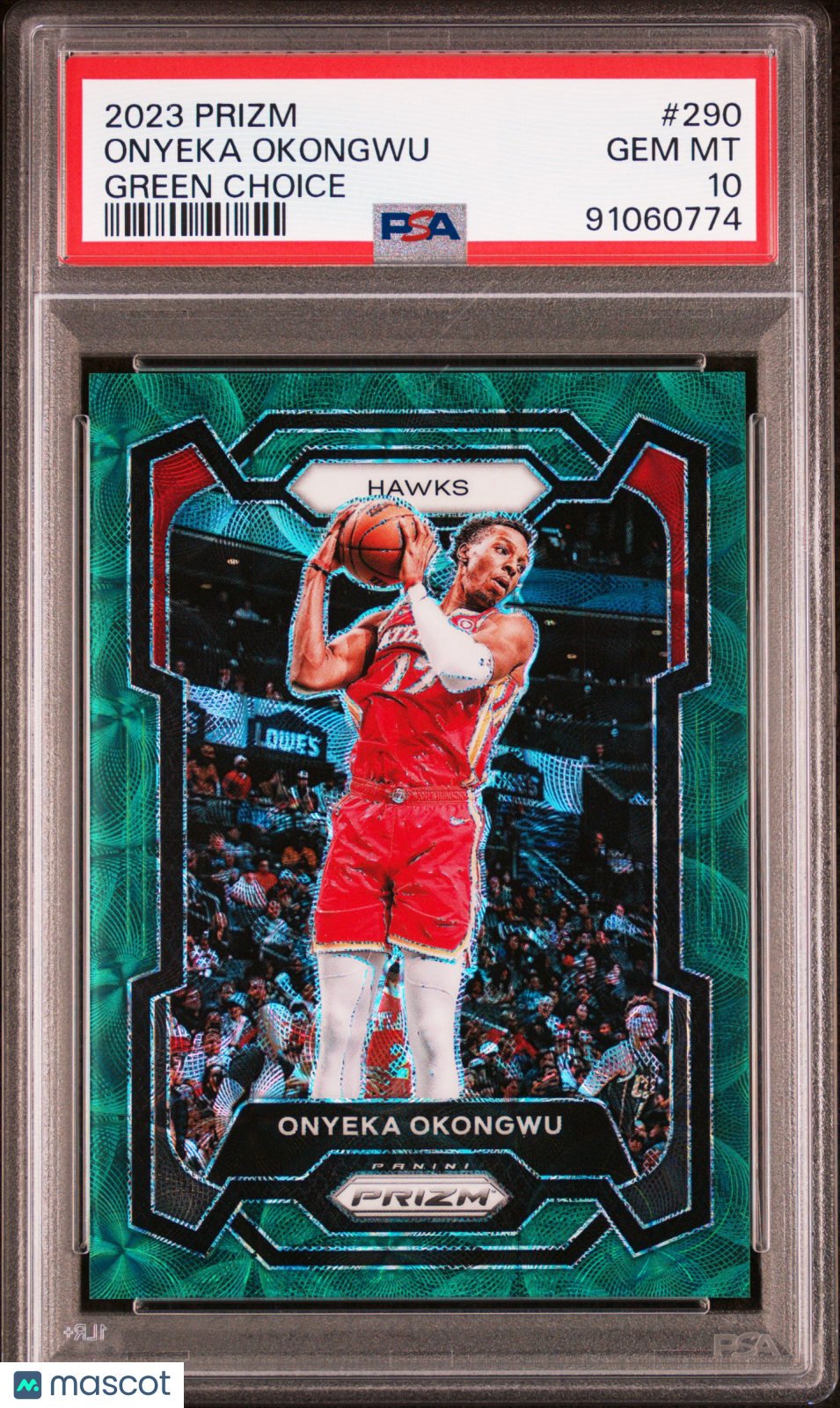 2023 Panini Prizm Onyeka Okongwu #290 Green Choice PSA 10