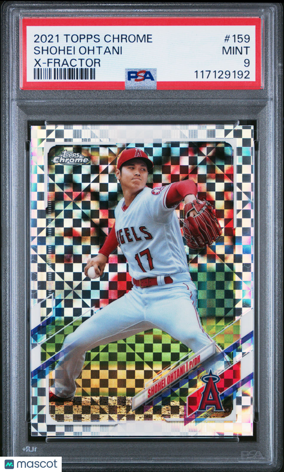 2021 Topps Chrome Baseball Shohei Ohtani #159 X Fractor PSA 9
