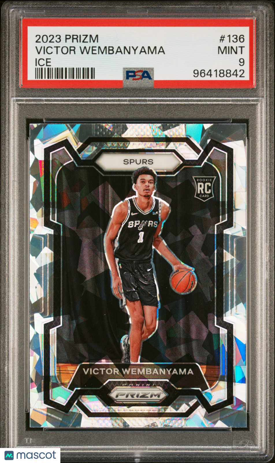 2023 Panini Prizm Basketball Victor Wembanyama #136 Ice PSA 9