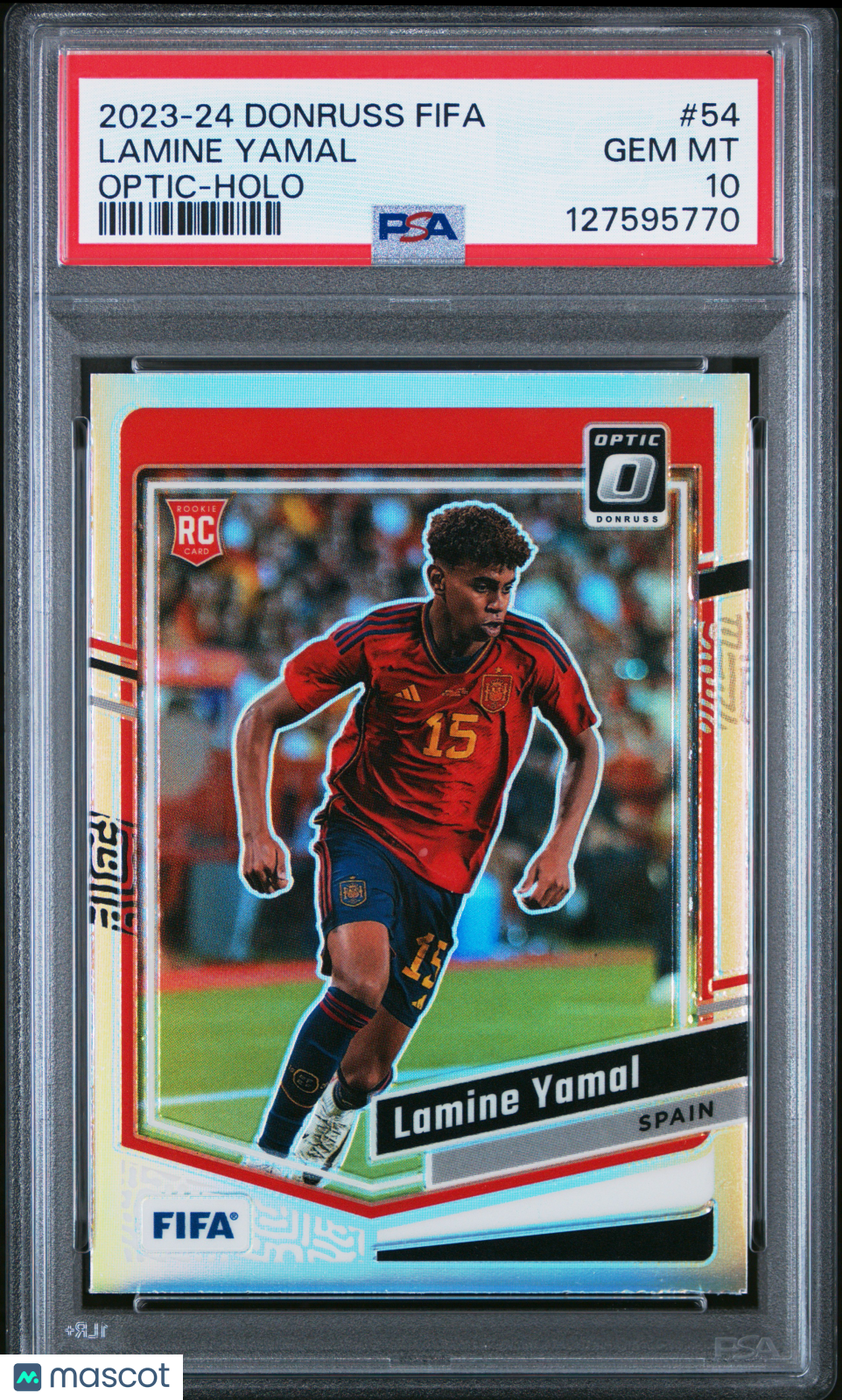 2023-24 Panini Donruss FIFA Soccer Lamine Yamal #54 Optic Holo PSA 10
