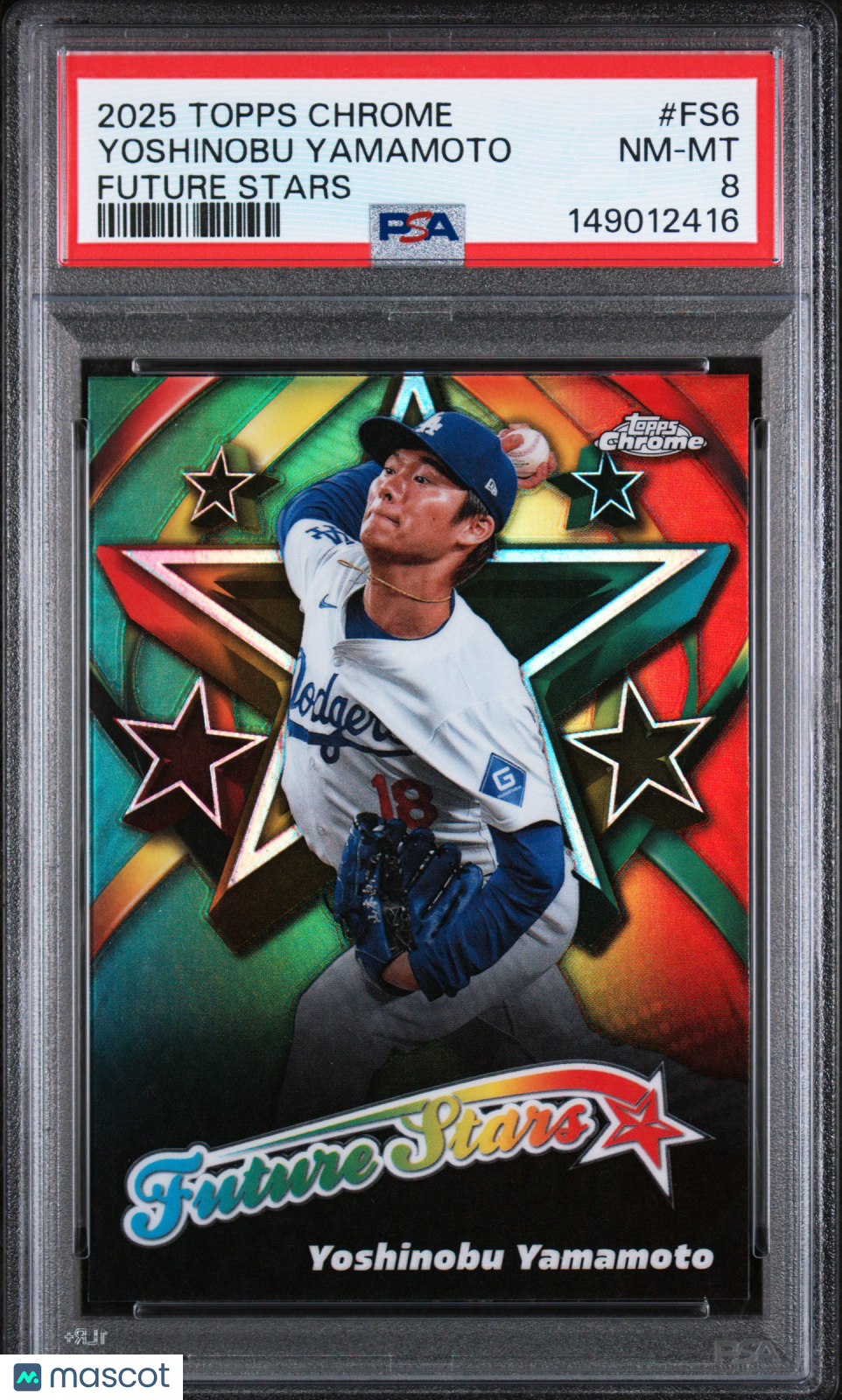 2025 Topps Chrome Future Stars Baseball Yoshinobu Yamamoto #FS6 PSA 8