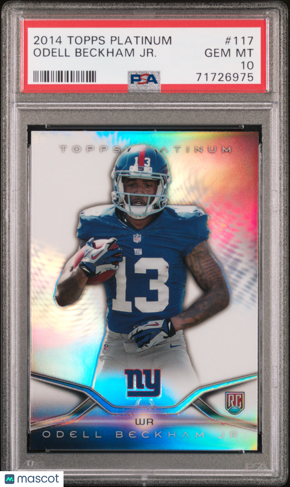 2014 Topps Platinum Football Odell Beckham JR. #117 PSA 10