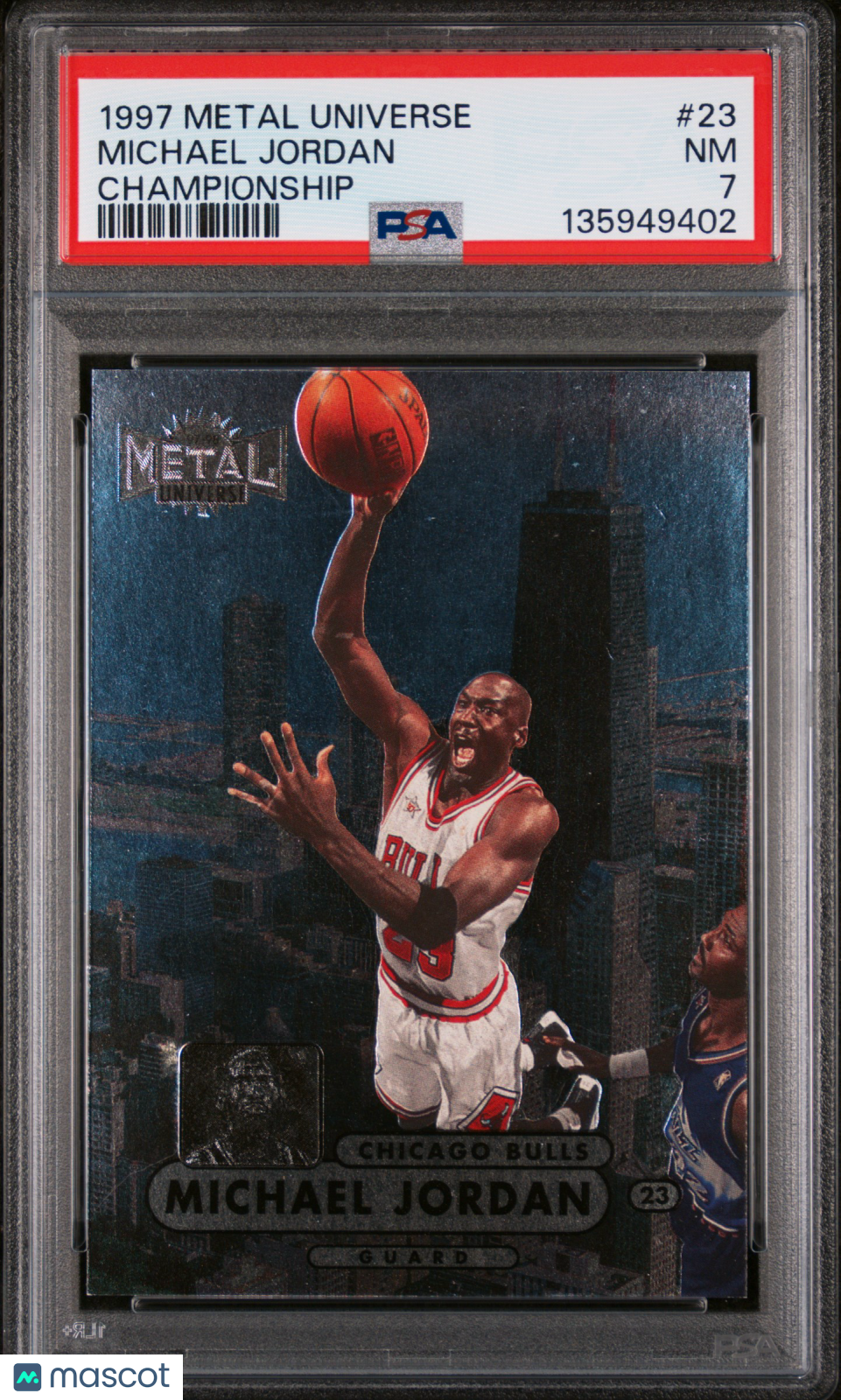1997 Metal Universe Championship Basketball Michael Jordan #23 PSA 7