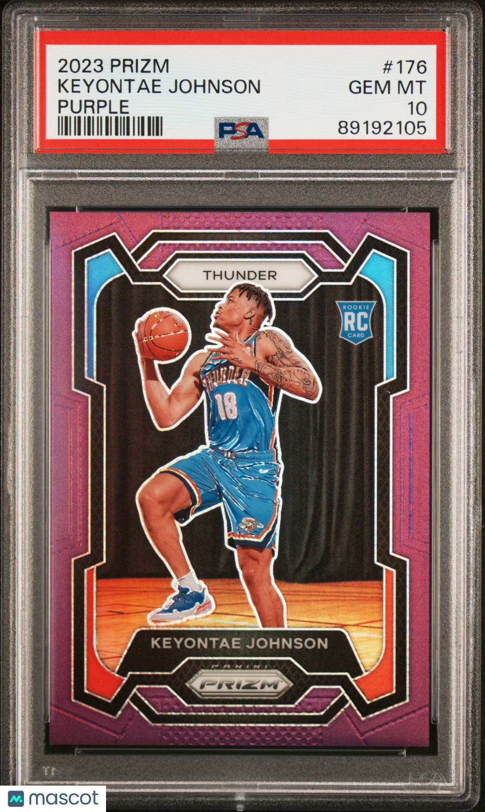 2023 Panini Prizm Keyontae Johnson #176 Purple Prizm PSA 10