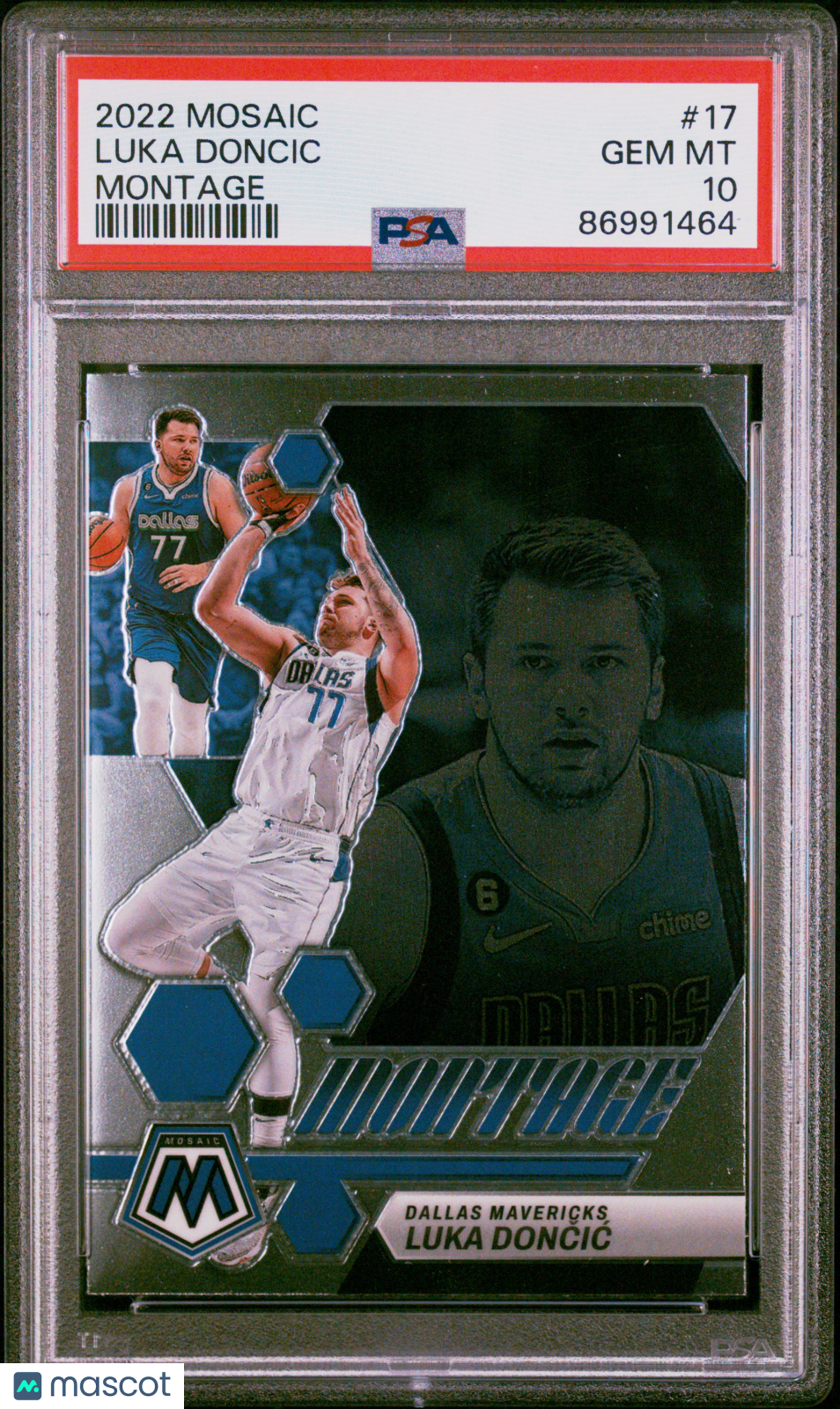 2022 Panini Mosaic Montage Luka Doncic #17 PSA 10