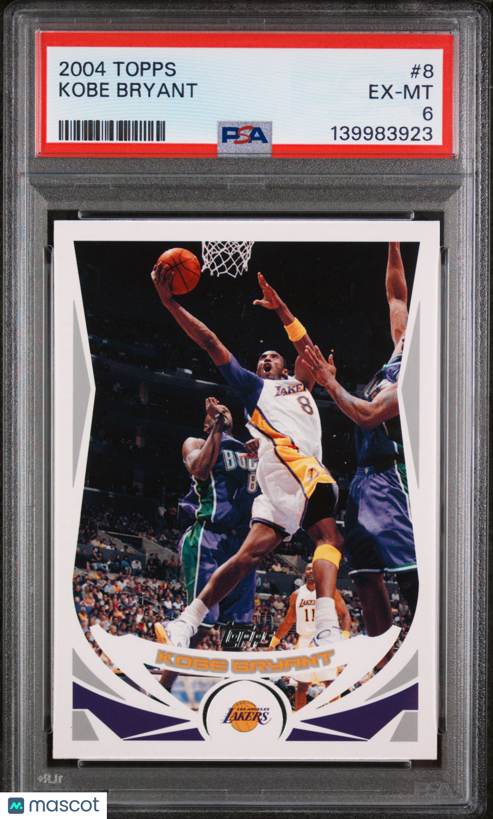 2004 Topps Basketball Kobe Bryant #8 PSA 6