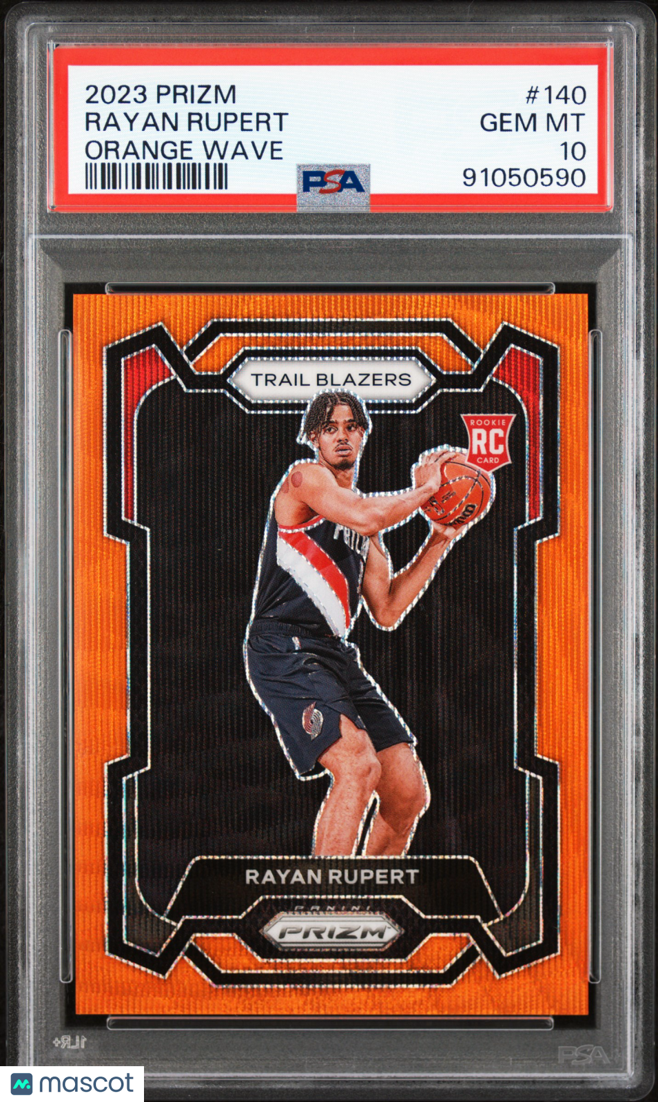 2023 Panini Prizm Rayan Rupert #140 Orange Wave PSA 10