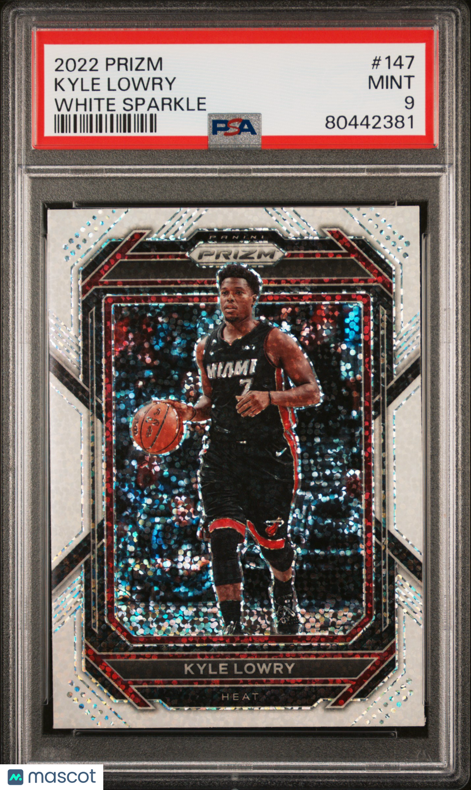 2022 Panini Prizm Kyle Lowry #147 White Sparkle PSA 9