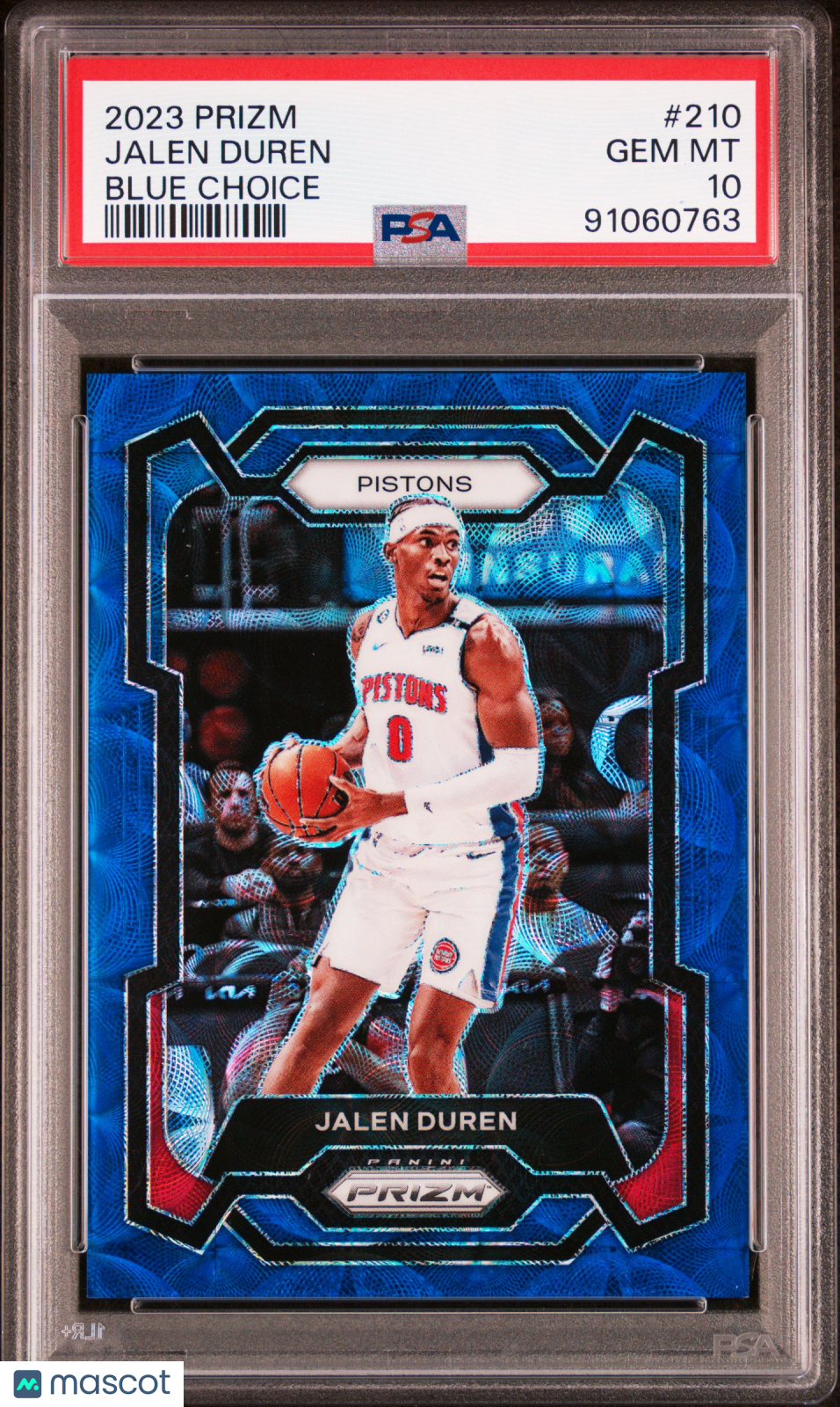 2023 Panini Prizm Jalen Duren #210 Blue Choice PSA 10