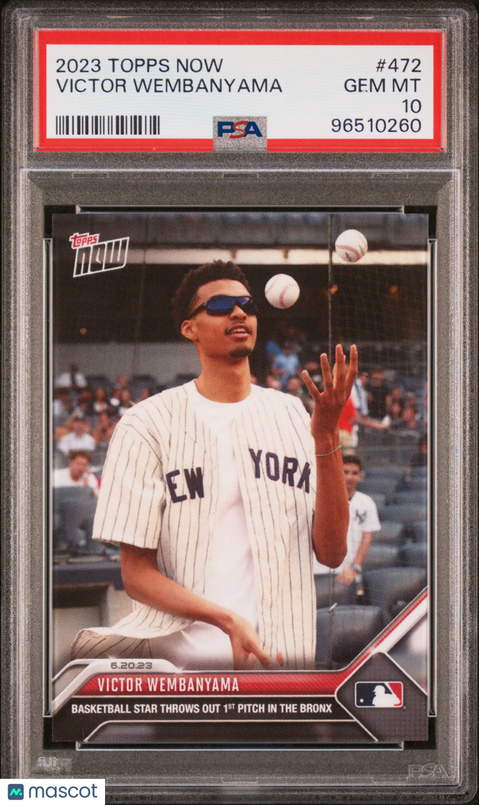 2023 Topps Now Baseball Victor Wembanyama #472 PSA 10