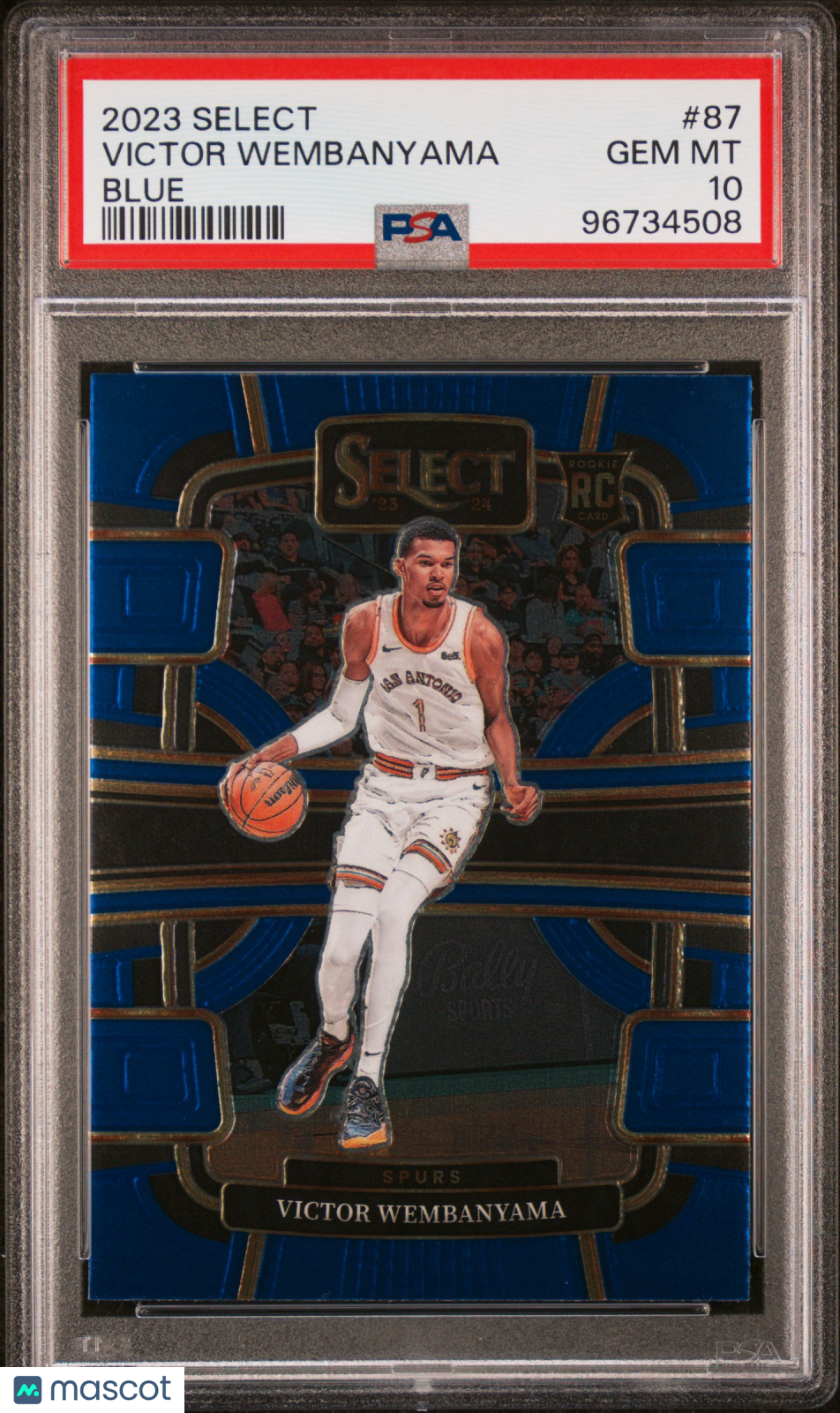 2023 Panini Select Basketball Victor Wembanyama #87 Blue PSA 10