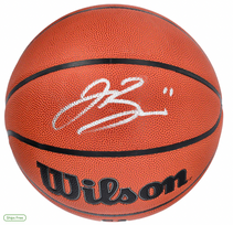 image Jalen Brunson New York Knicks Autographed Wilson Authentic Series Basketball