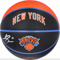image Jalen Brunson New York Knicks Autographed Wilson 2023-2024 City Edition Collector's Basketball