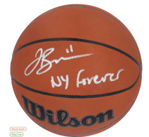 image Jalen Brunson New York Knicks Autographed Wilson Authentic Series Basketball with 
