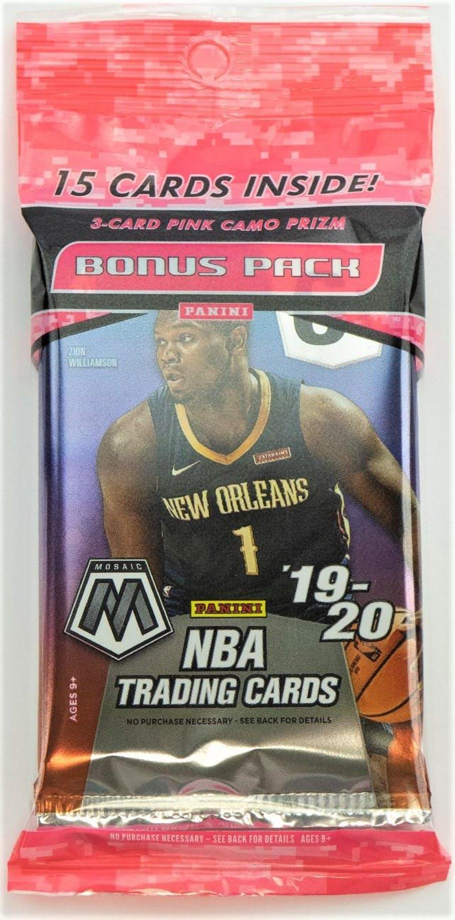 2019-20 Panini Mosiac Basketball Cello Pack Trading Card & Memorabilia