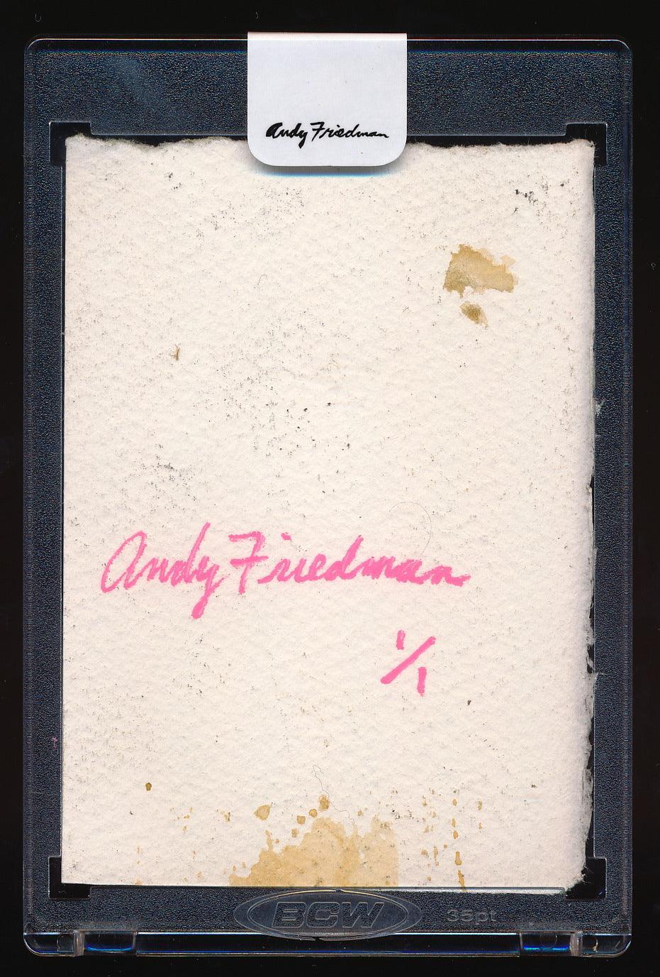 Andy Friedman - "Checklist in White" 1/1 Trading Card & Memorabilia