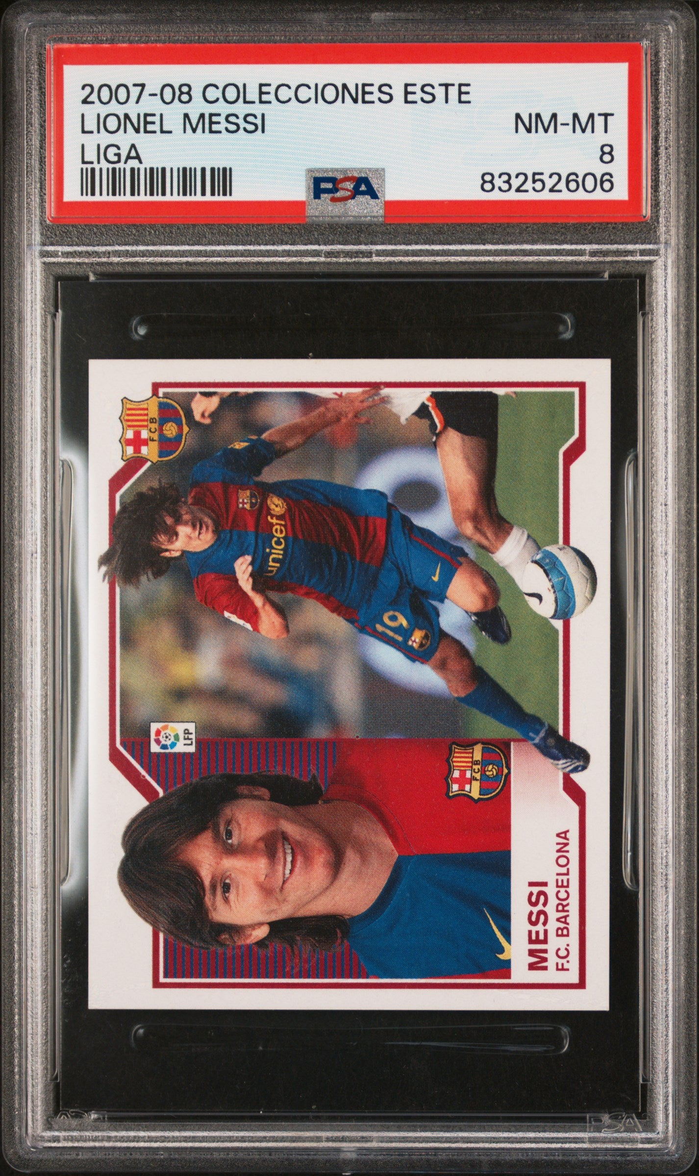 2007-08 Colecciones Este Liga Lionel Messi PSA 8 (606)