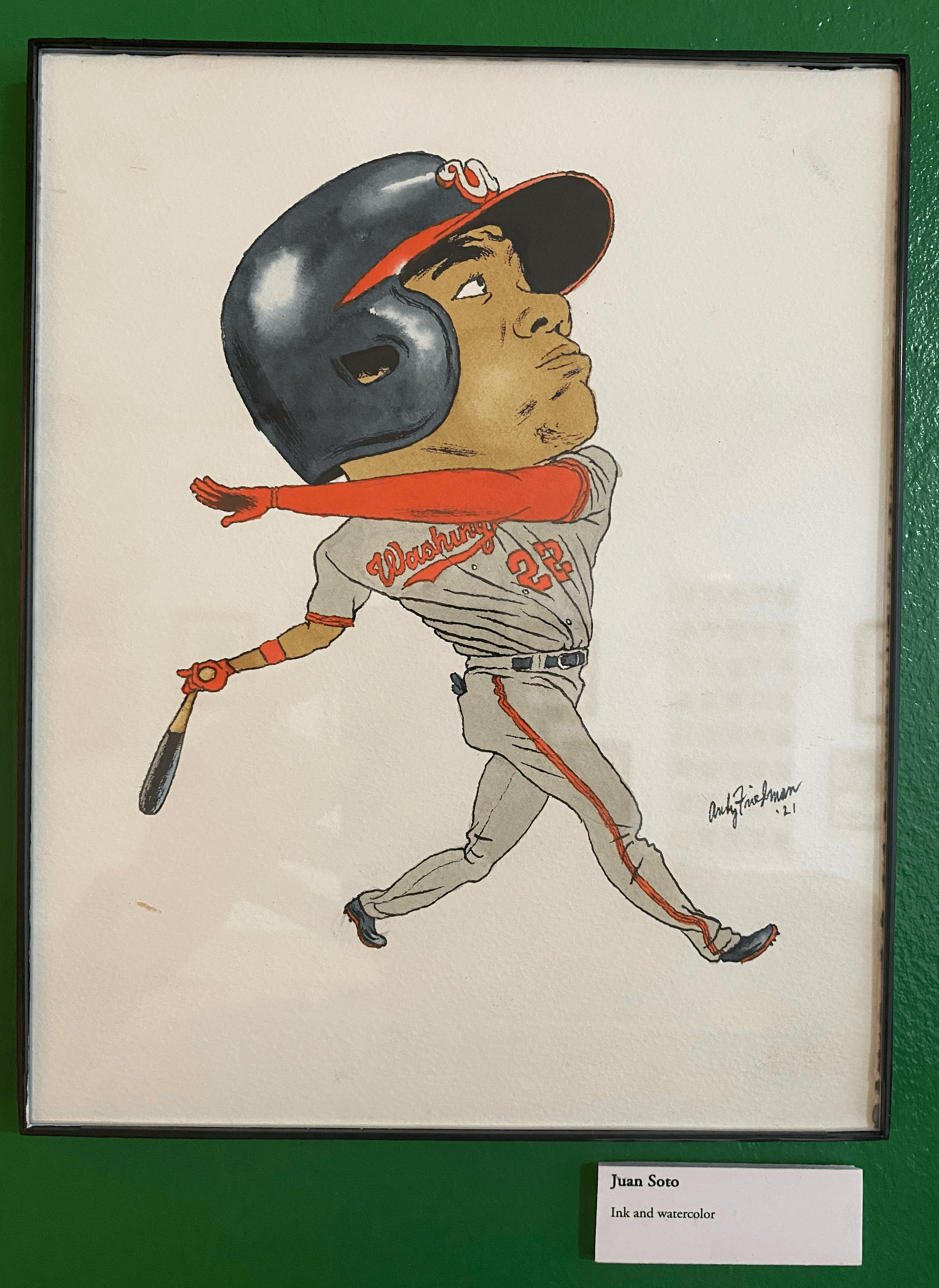 Juan Soto Original 1/1 Unpublished Caricature Art - BLEECKER TRADING